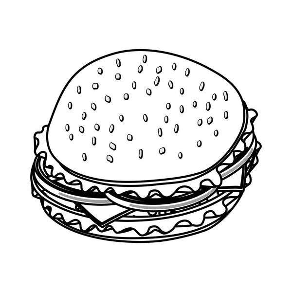 Restauration rapide hamburger — Image vectorielle