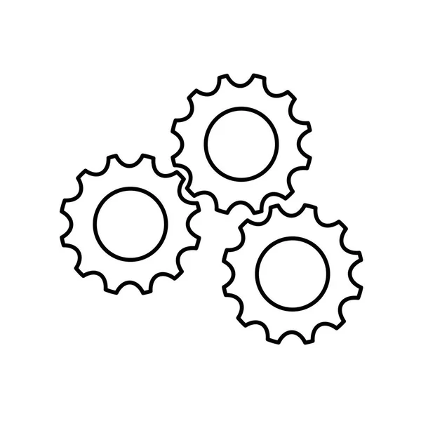 Roda engrenagem engrenagem — Vetor de Stock