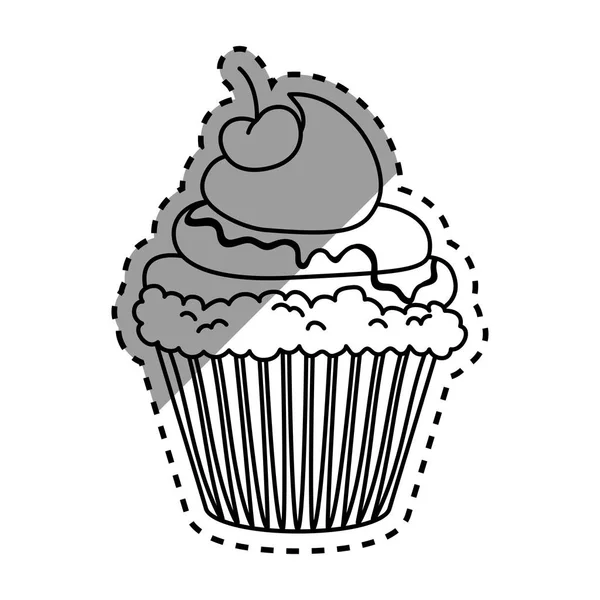 Heerlijke cupcake dessert — Stockvector