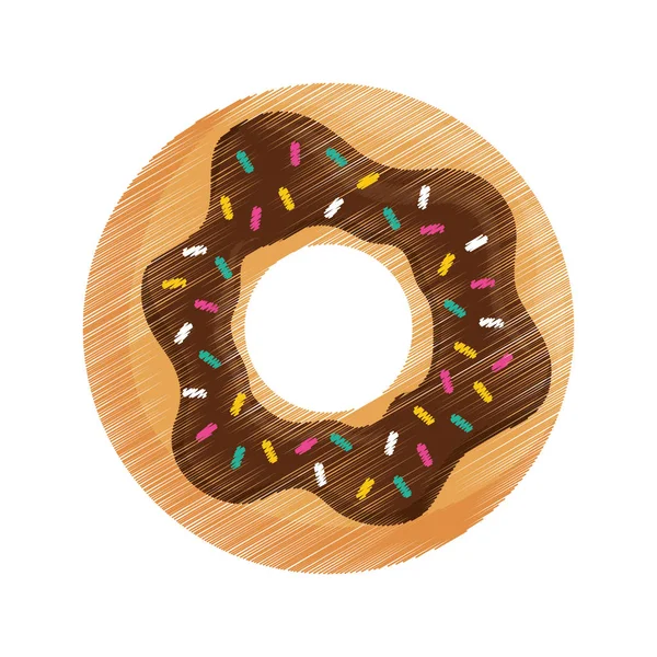 Delicious donut dessert — Stock Vector