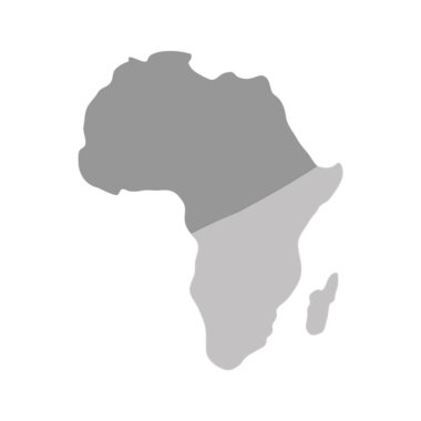 Afrika kaart silhouet