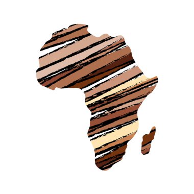 Afrika kaart silhouet