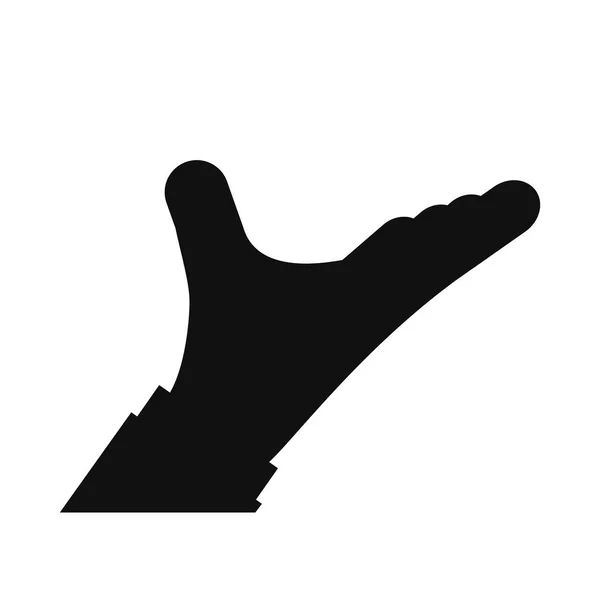 Menselijke hand silhouet — Stockvector