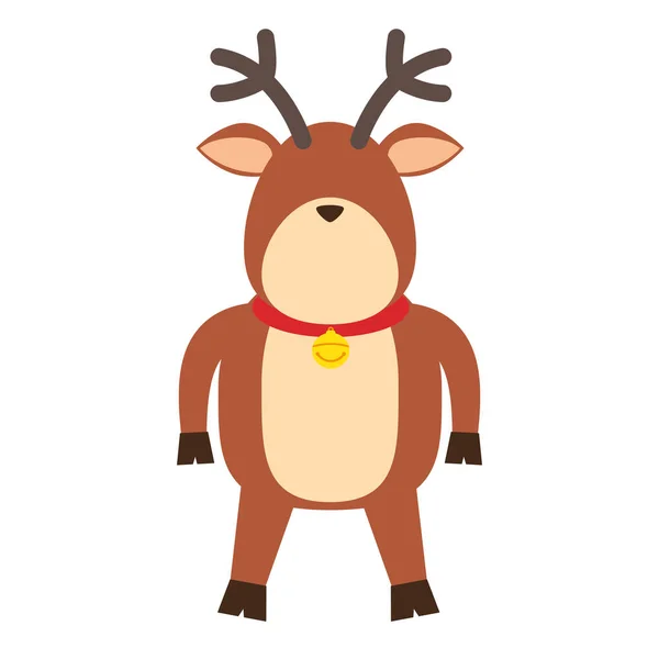 Kartun xmas rusa - Stok Vektor