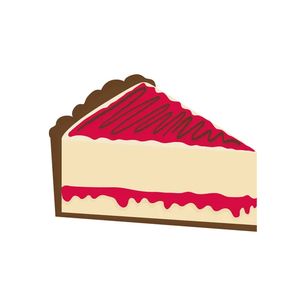 Delicioso postre de pastel — Vector de stock