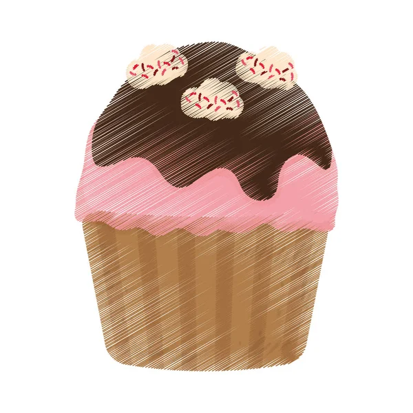 Heerlijke cupcake dessert — Stockvector