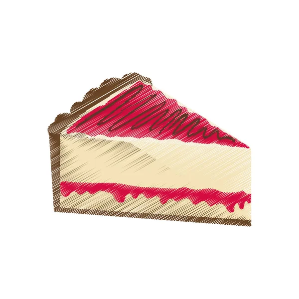 Delicioso postre de pastel — Vector de stock