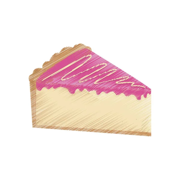 Läcker kaka dessert — Stock vektor