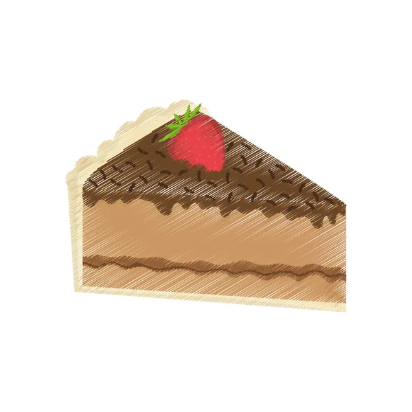 Delicious Cake dessert — Stock Vector