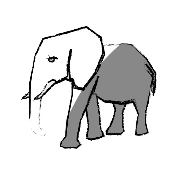 Olifant Afrikaanse dieren — Stockvector