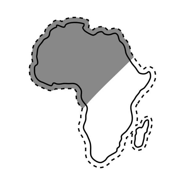 Afrique carte silhouette — Image vectorielle