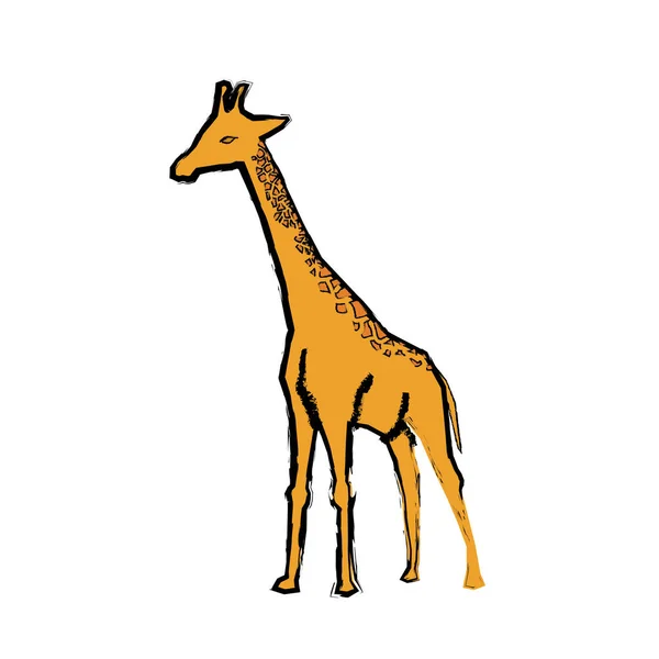 Girafa animal africano —  Vetores de Stock