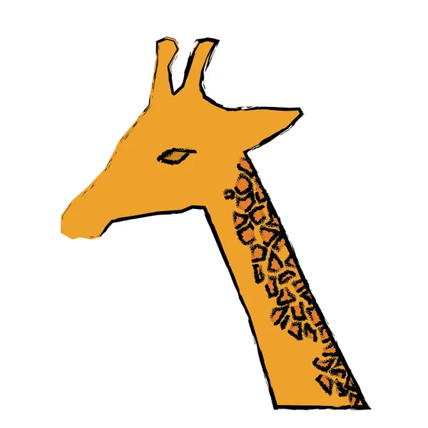 Girafe animal africain — Image vectorielle