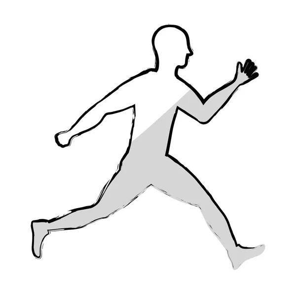 Hombre corriendo fitness — Vector de stock