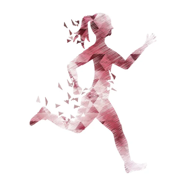 Woman running fitness — Stock Vector