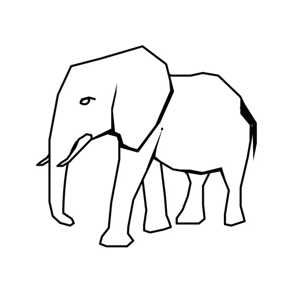 Elefante animal africano — Vetor de Stock