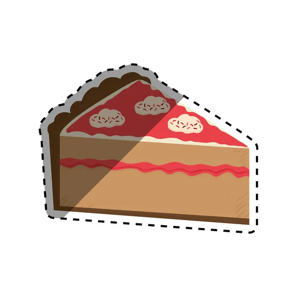 Delicious Cake dessert — Stock Vector