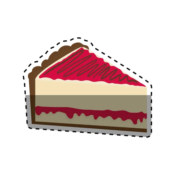 Delicioso postre de pastel — Vector de stock