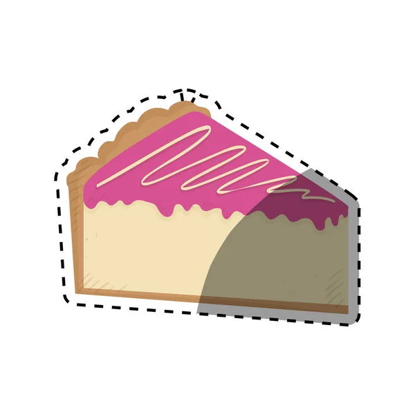 Delicioso postre de pastel — Vector de stock