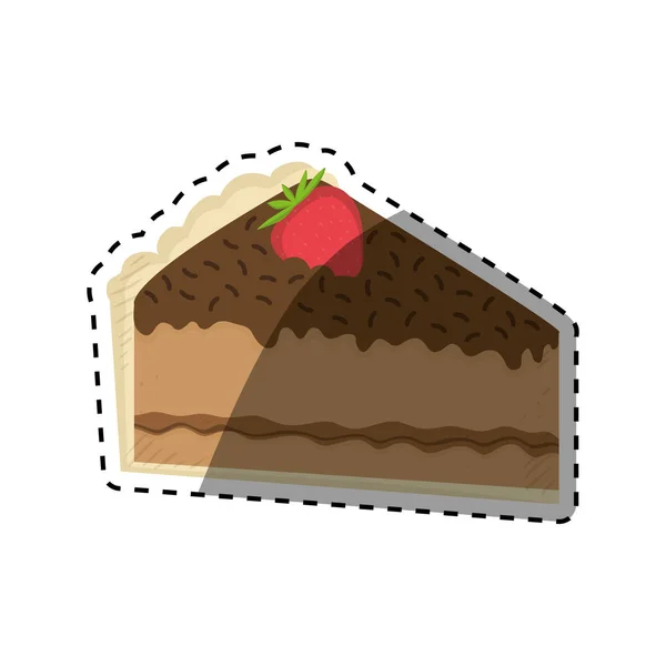 Délicieux dessert gâteau — Image vectorielle