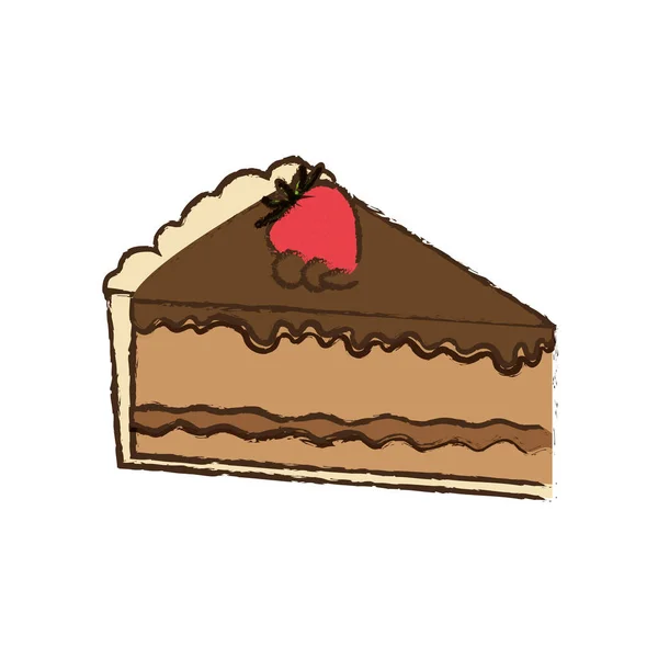 Finom torta desszert — Stock Vector