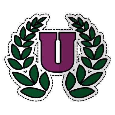 Dekoratif çelenk simgesiyle Üniversitesi