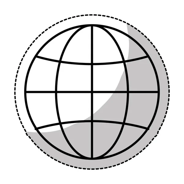 Tierra globo diagrama icono imagen — Archivo Imágenes Vectoriales