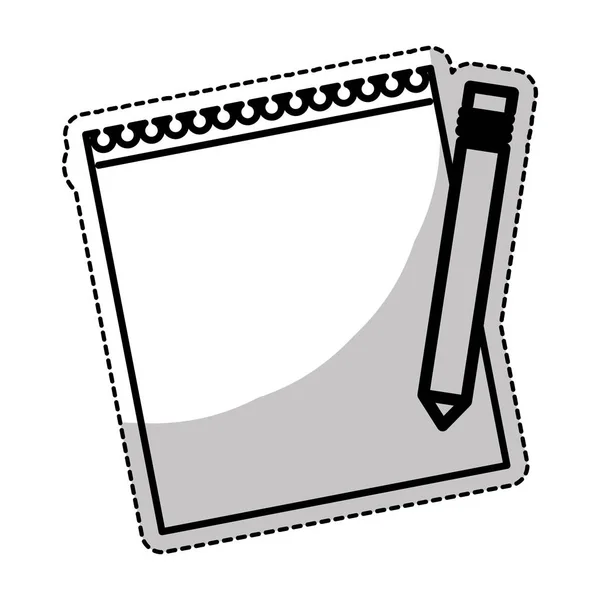 Imagen del icono del bloc de notas — Vector de stock