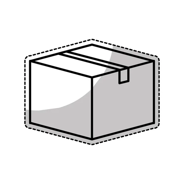 Cardboard box icon image — Stock Vector