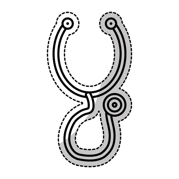 Stethoscoop pictogramafbeelding — Stockvector