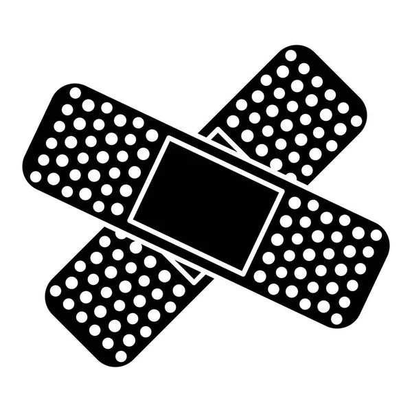 Bandages croisés icône image — Image vectorielle