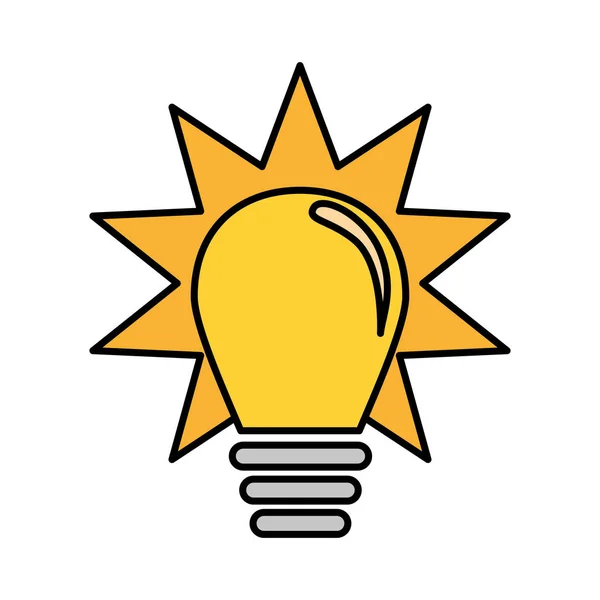 Regolare immagine icona lampadina — Vettoriale Stock