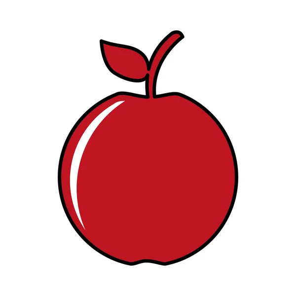 Apple frukt ikonbild — Stock vektor