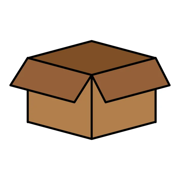 Ikon kotak karton - Stok Vektor