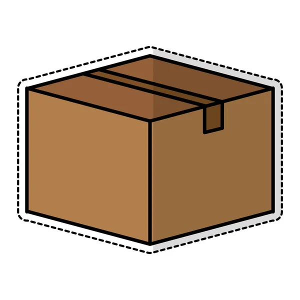 Ikon kotak karton - Stok Vektor
