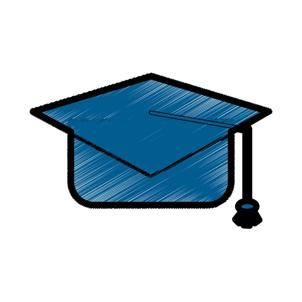 Graduatie cap pictogram — Stockvector