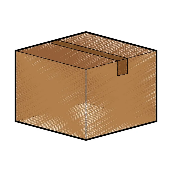 Ikona pudełka kartonowego — Wektor stockowy