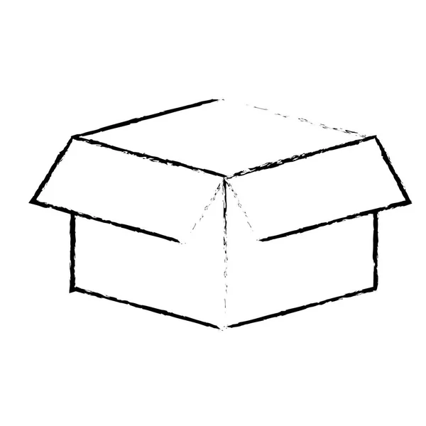 Boîte en carton icône image — Image vectorielle