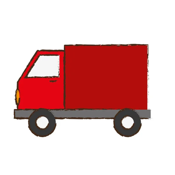 Gambar ikon pengiriman truk - Stok Vektor