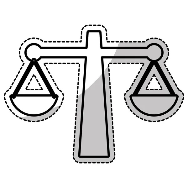 Law scale icon — Stock Vector