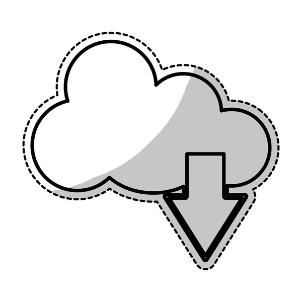 Conception de stockage Cloud — Image vectorielle