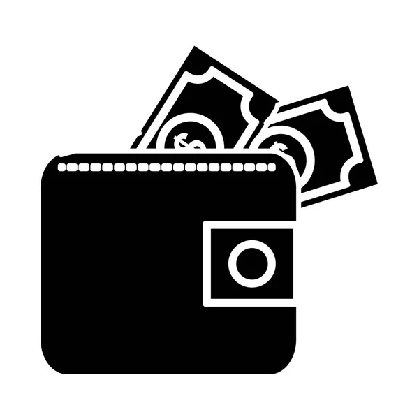 Wallet with money — Stock Vector