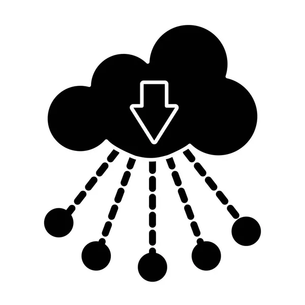 Diseño de almacenamiento en nube — Vector de stock