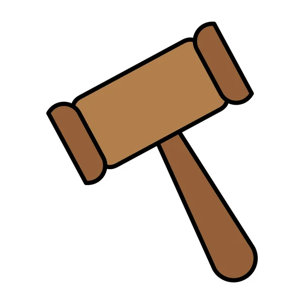 Legea pictograma gavel — Vector de stoc