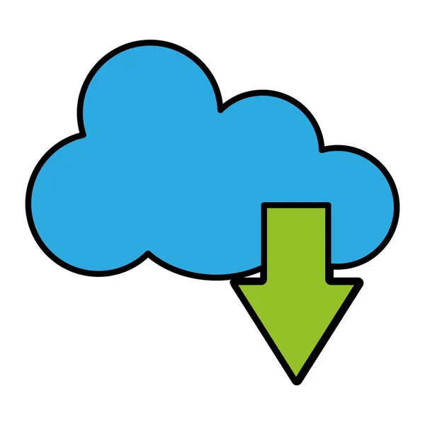 Image icône de stockage cloud — Image vectorielle