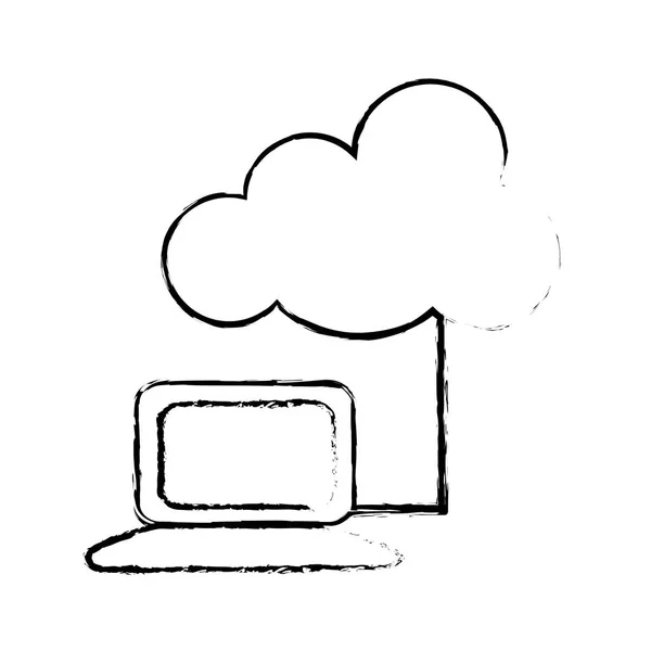 Cloud opslag pictogramafbeelding — Stockvector