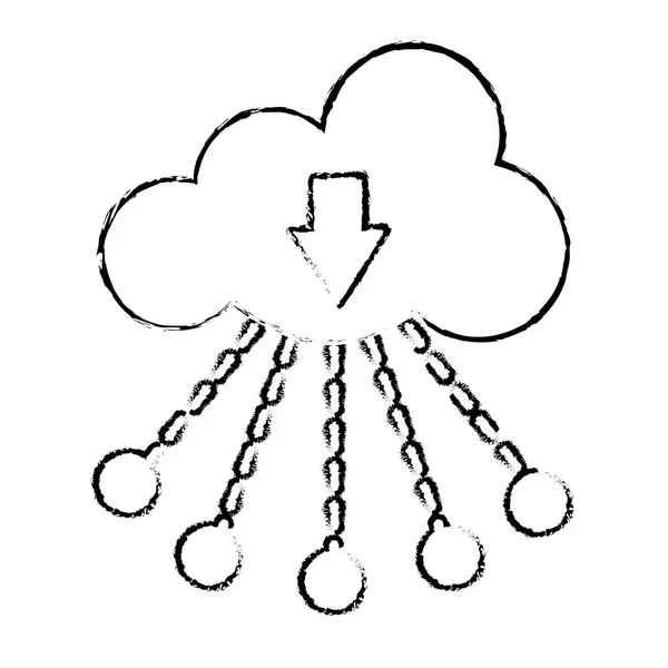 Зображення піктограми хмарного сховища — стоковий вектор