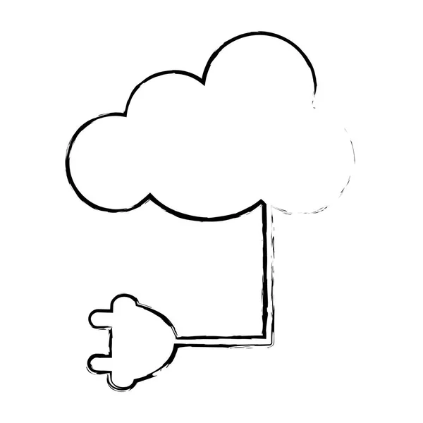Σύννεφο αποθήκευσης εικονίδιο εικόνας — Διανυσματικό Αρχείο