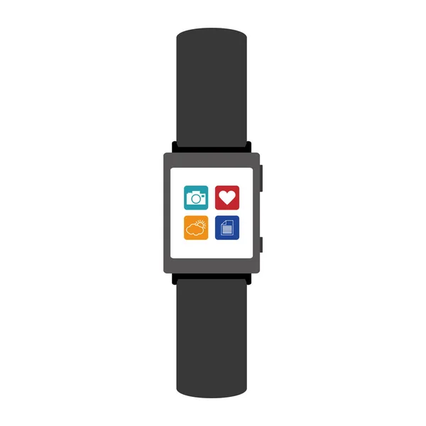 Smartwatch digital accesory icon image — Stock Vector
