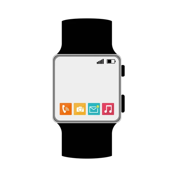 Ícone acessório digital smartwatch imagem — Vetor de Stock